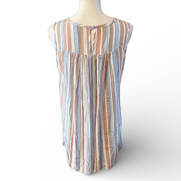 Torrid Crinkle Gauze Striped Tank - Picture 3 of 8